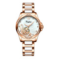 Hot Sale Top Brand Women's Mechanical Watch with Rhinestone Ceramics Stainless Steel Band Crazy Watches Automatic Ladies Watch